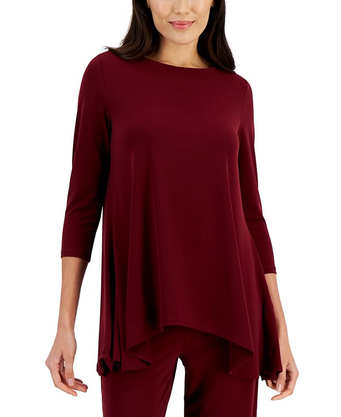 JM Collection Women's 3/4Sleeve Knit Top, Regular & Petite, Created