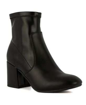 Macy's black ankle boots best sale