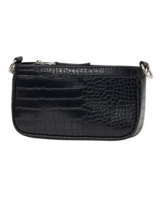 A Little Crazy Croc-effect Faux Leather Crossbody Bag