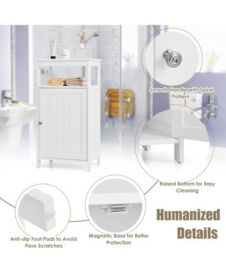 Bathroom Wooden Floor Cabinet Multifunction Storage Rack Organizer Stand