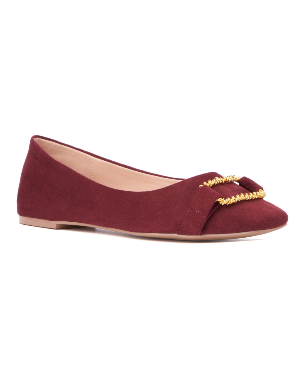 NEW YORK AND COMPANY WOMEN'S NIARA- FLATS WITH GOLD HARDWARE ACCENT