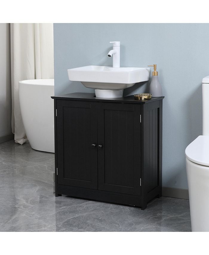 Under Sink Bathroom with 2 Doors and Shelf, Pedestal