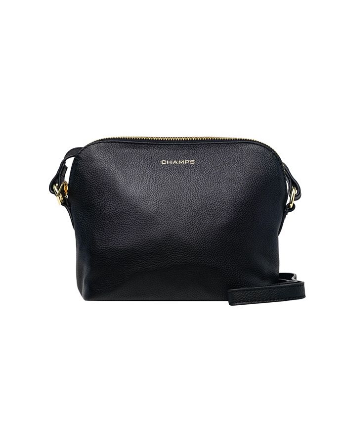 CHAMPS Ladies Leather Top Zip Shoulder Bag from the Gala Collection ...