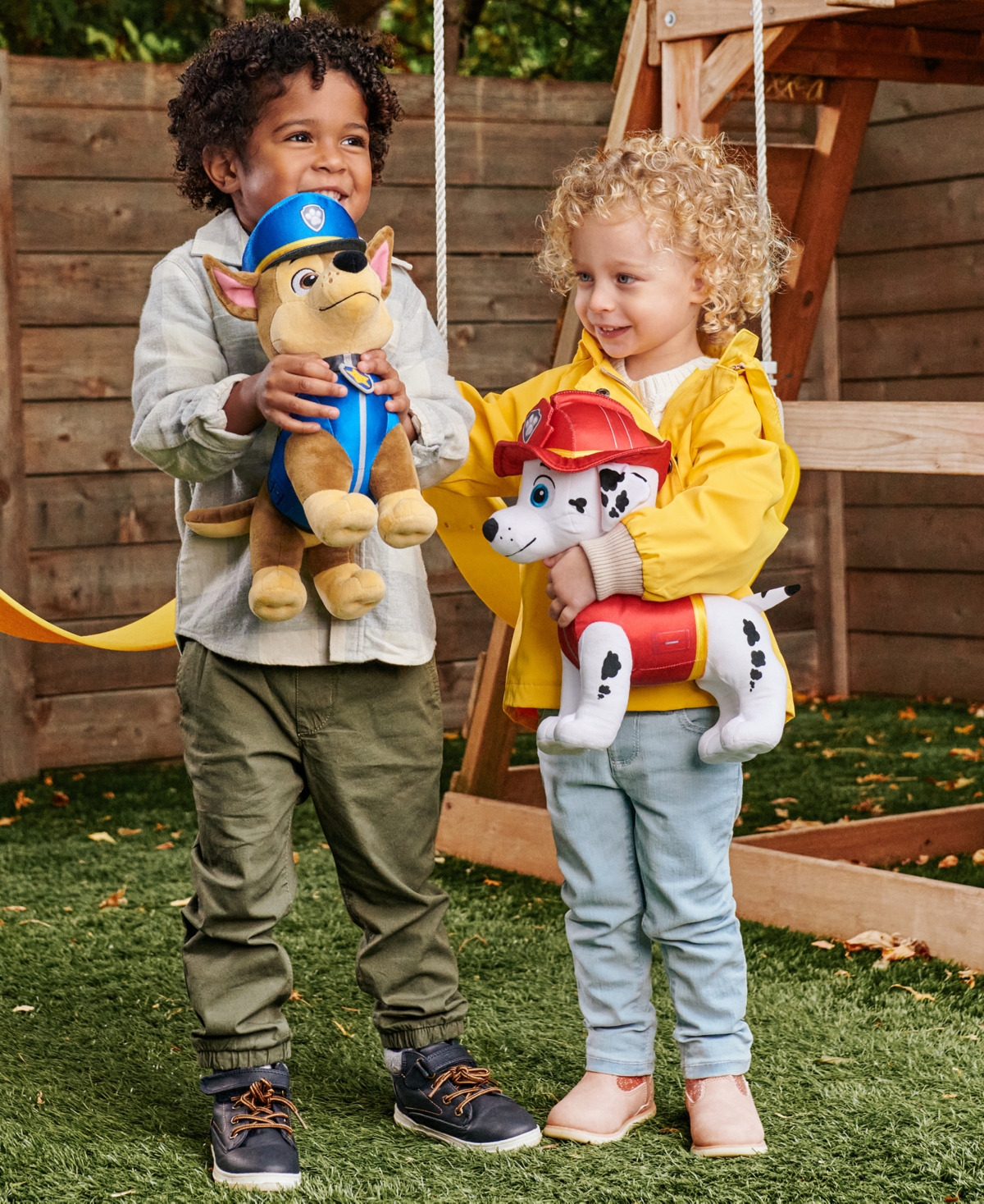 Paw Patrol Chase In Heroic Standing Position Premium Stuffed Animal Plush Toy In Multi-color