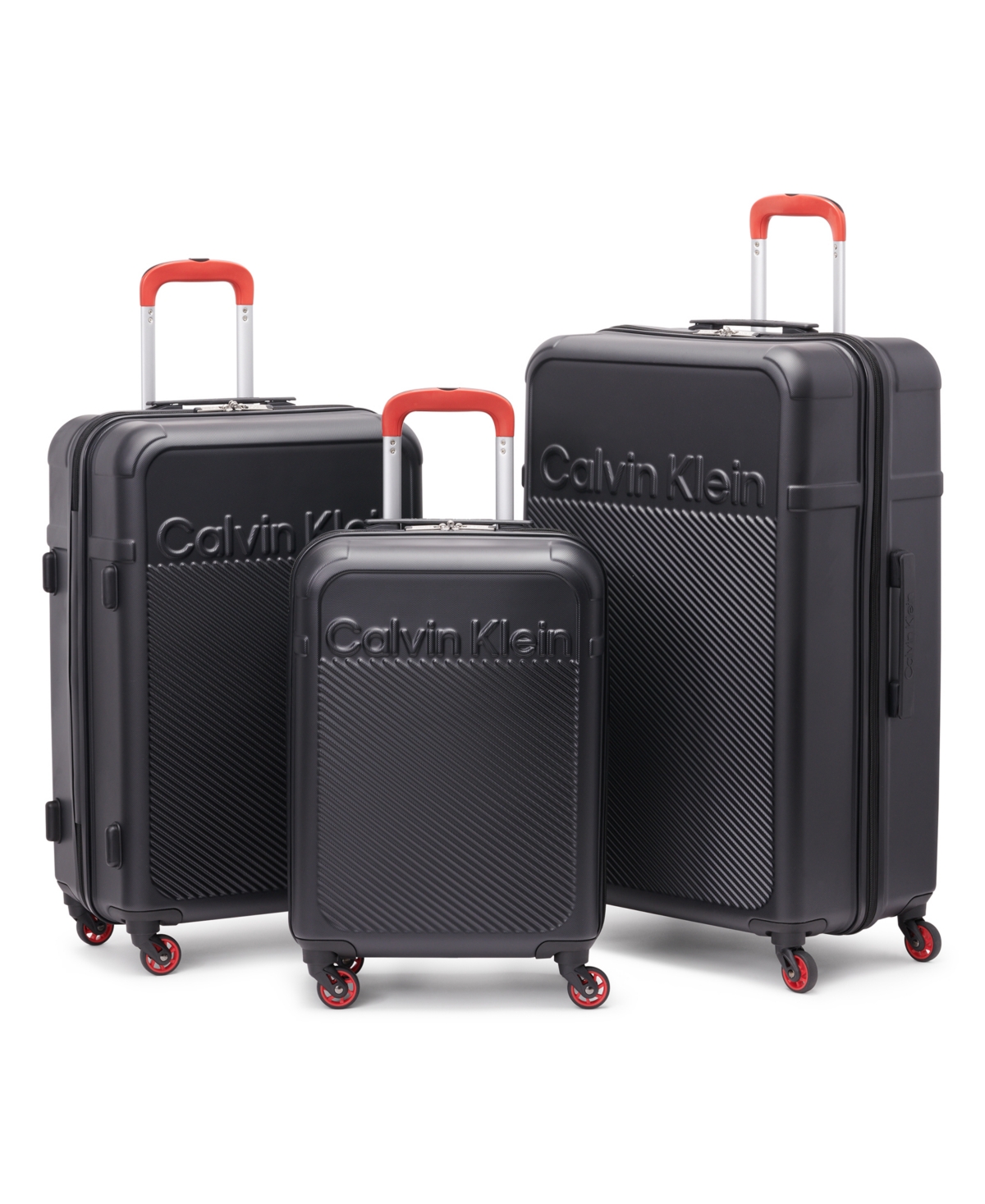 Calvin Klein Expression 3 Piece Luggage Set In Black