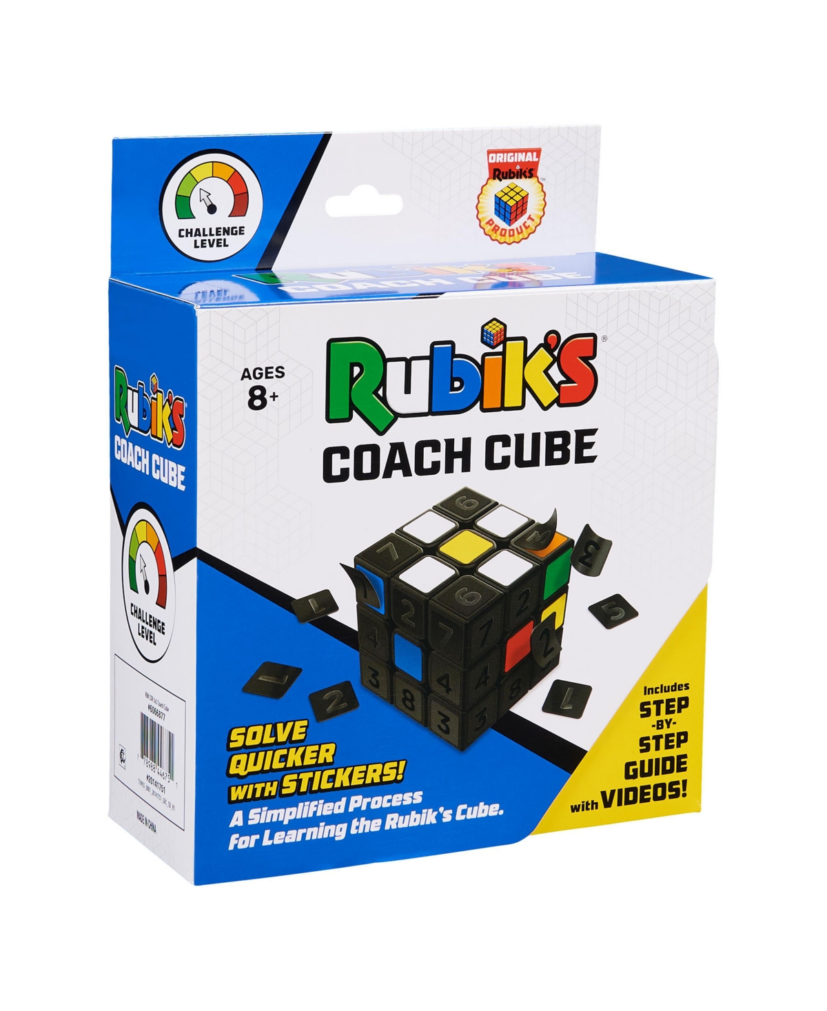 Rubik's Coach Cube, Learn To Solve 3x3 Cube With Stickers, Guide, Videos Stress Relief Fidget Toy In Multi-color