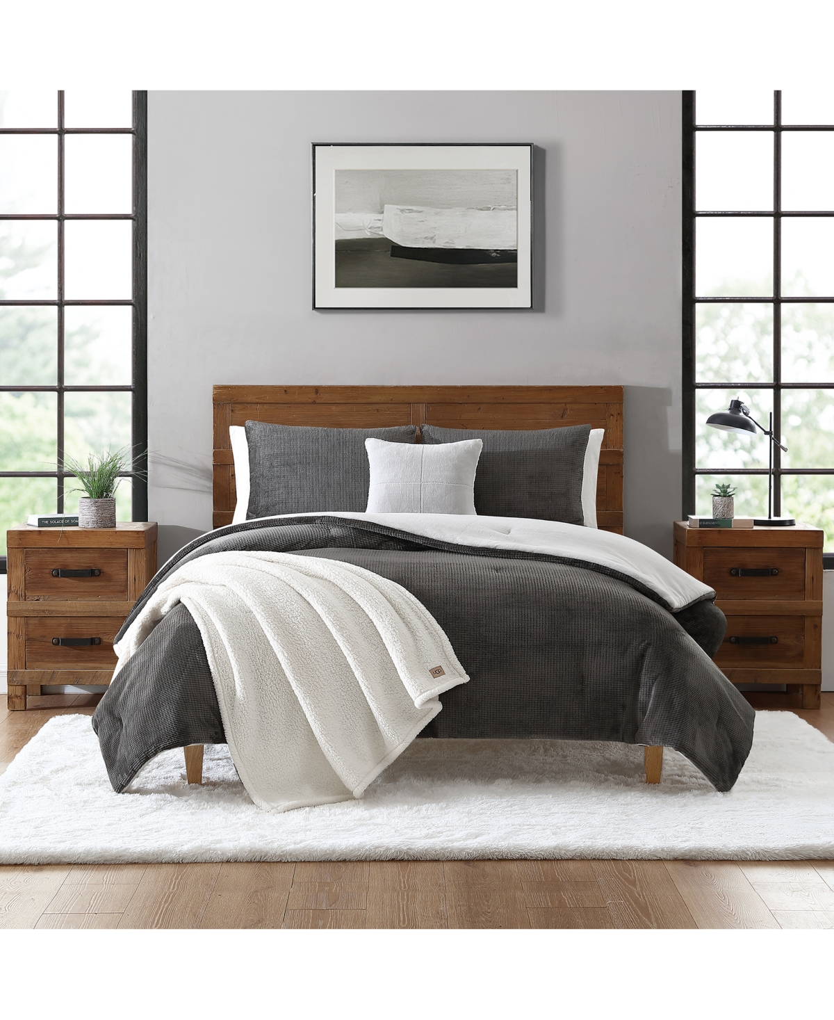 UGG BRODY REVERSIBLE 5-PC. COMFORTER SET, TWIN/TWIN XL 