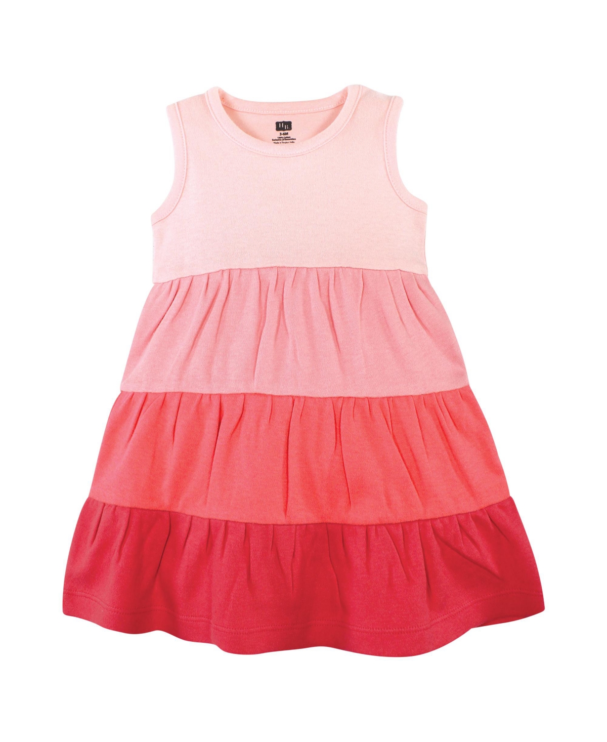 Hudson Baby Toddler Girls Cotton Dresses,- Ombre coral teal