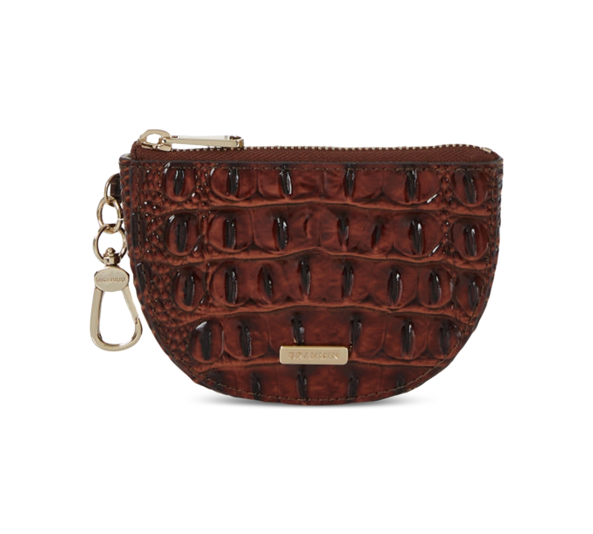 Brahmin Britt Melbourne Embossed Coin Pouch In Pecan Melbourne