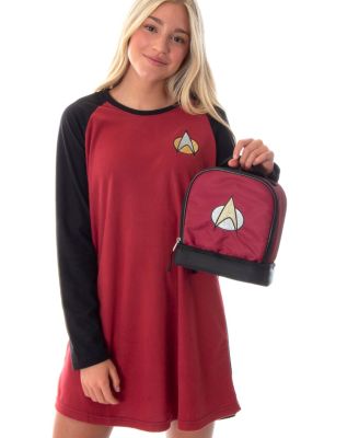 The Next Generation Picard Embroidered Starfleet Logo Dual Compartment Insulated Lunch Box Bag Tote