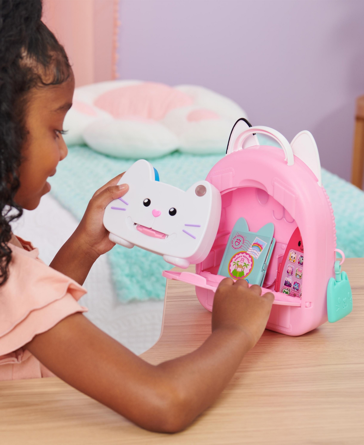 Shop Gabby's Dollhouse , Gabby Girl On-the-go Travel Set, Pretend Play Travel Toys, Toy Passport, Toy Phone And Compass Cha In Multi-color