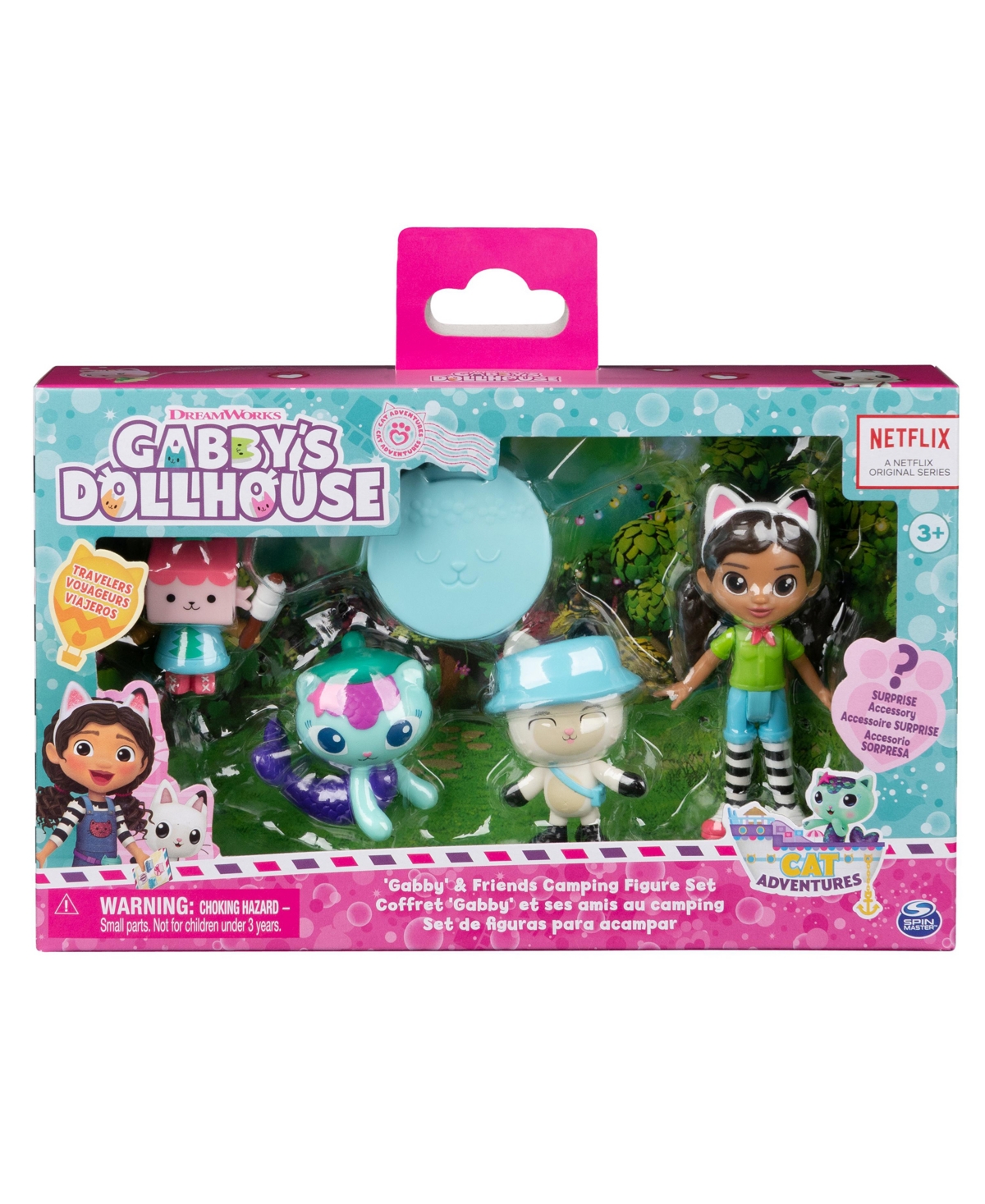 Shop Gabby's Dollhouse Dreamworks, Campfire Gift Pack With Gabby Girl, Pandy Paws, Baby Box Mercat Toy Figures In Multi-color