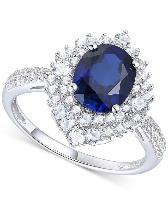 Macy's blue sapphire ring best sale