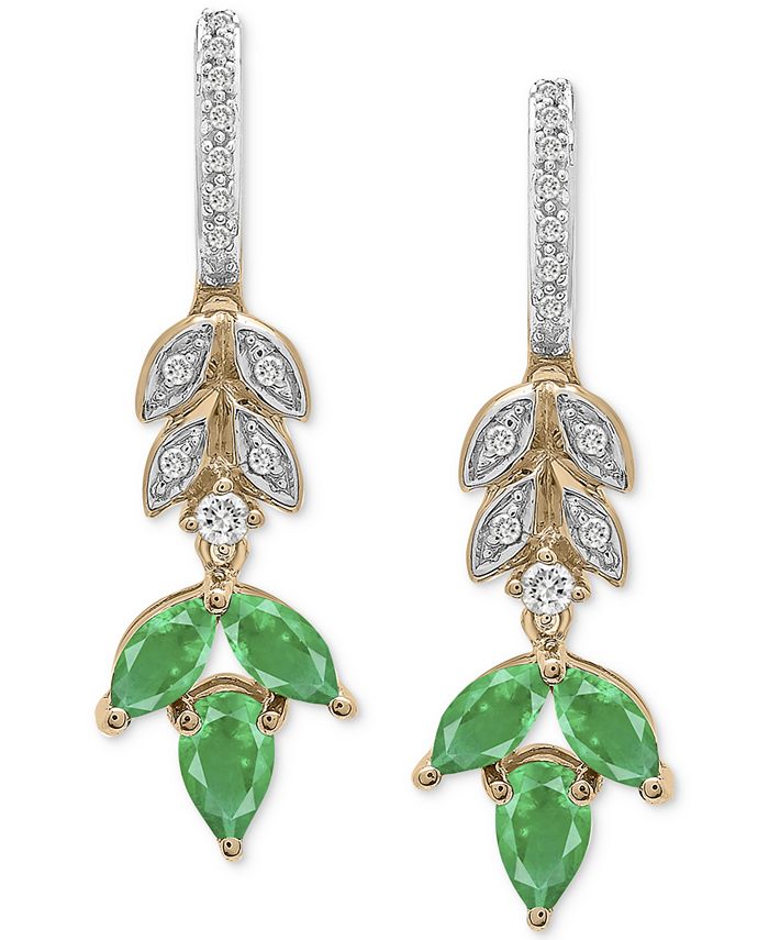 Macy's jewelry emerald earrings store