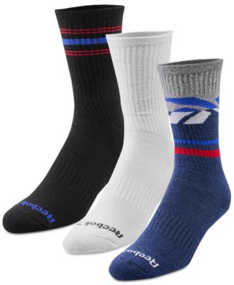 Reebok - Men's 3-pk. Logo Terry Crew Socks
