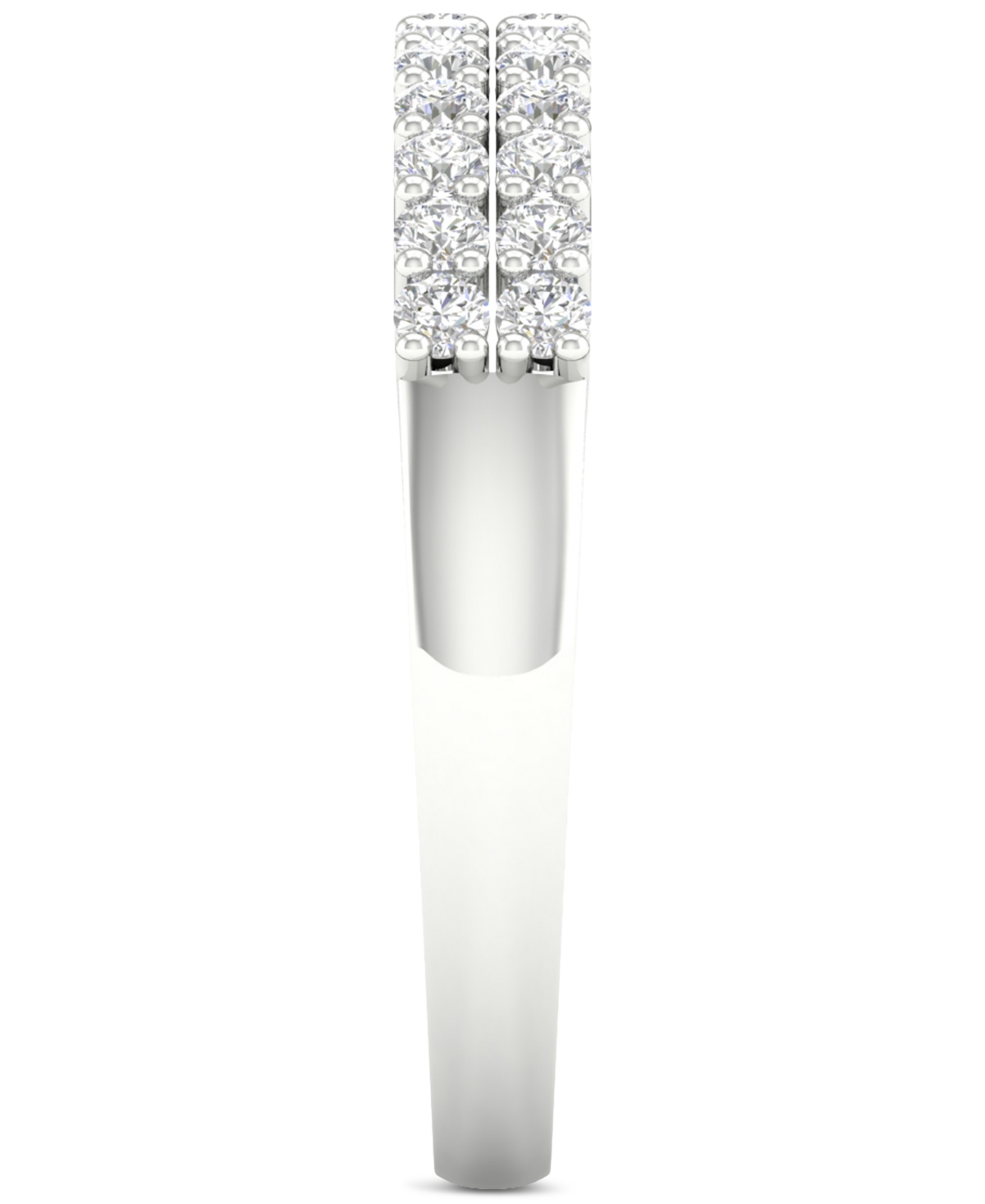 Diamond Double Row Anniversary Band (1/2 ct. t.w.) in 14k- White Gold