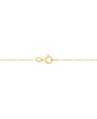 Polished Cornicello Horn 18" Necklace in 10k Gold
