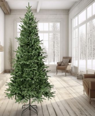 National Tree Company 6 ft. Feel-Real Duxbury Light Green Mixed Hinged Tree