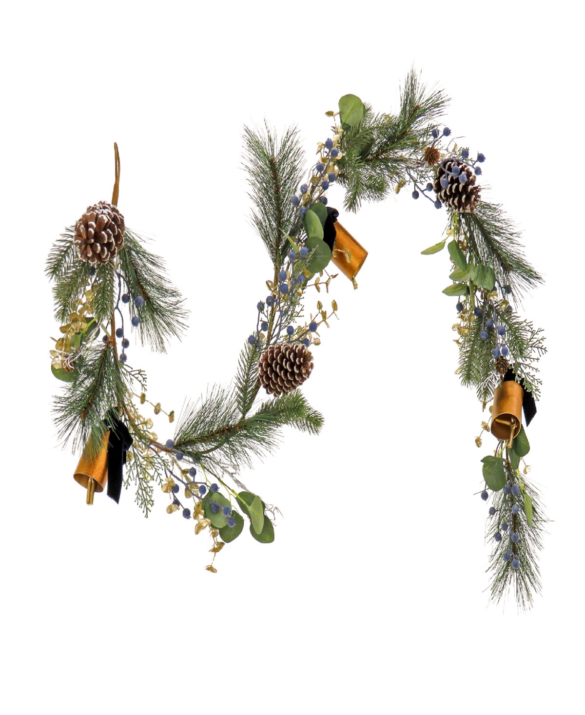 National Tree Company 6' Hgtv Home Collection Swiss Chic Garland In Blue