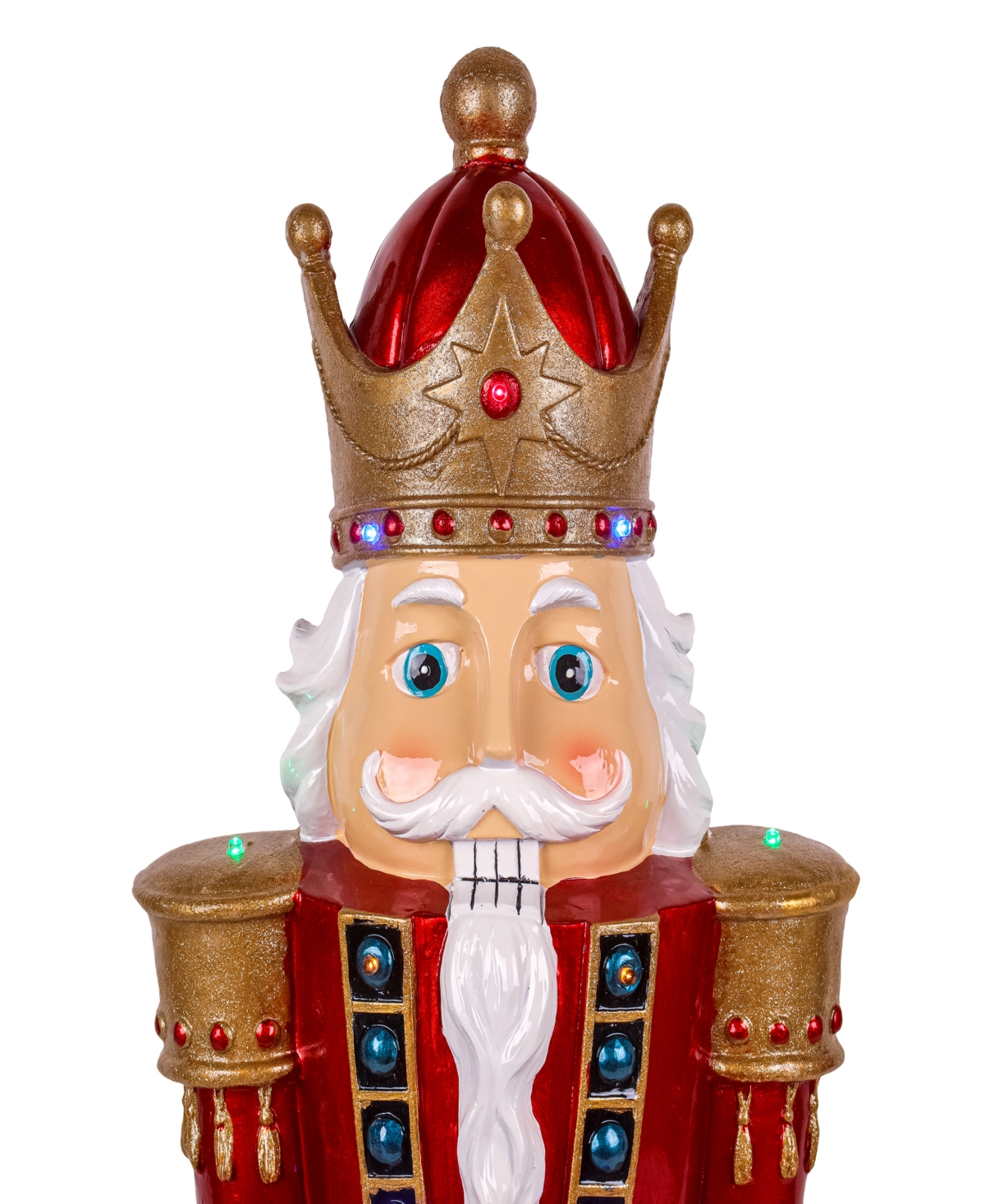 Shop National Tree Company 36" Nutcracker Decoration With Multicolor Lights In Red