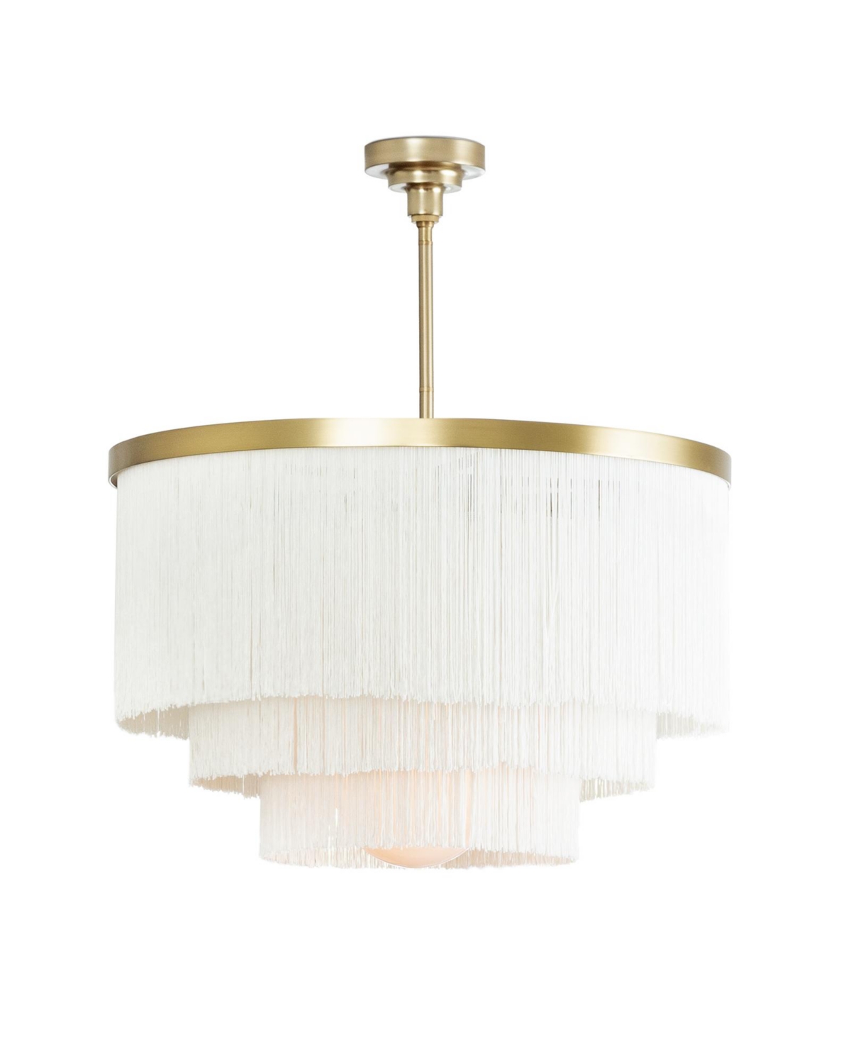 Regina Andrew Cabaret Fringe Chandelier Lamp In Ivory