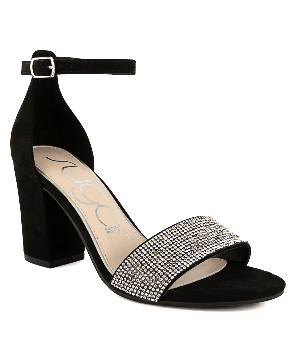 Sugar Women's Machelene Dress Heel Sandals - Black With Stones
