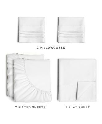 5 Piece 100% Cotton 400 Thread Count Sheet Set - Split King