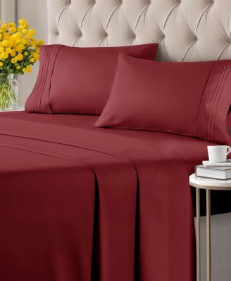 Solid Microfiber 4-Pc. Sheet Set, Twin XL