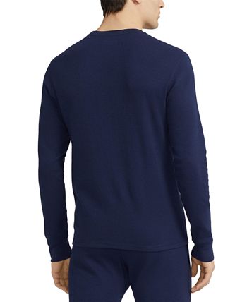Lacoste Men's Waffle-Knit Thermal Sleep Shirt - Macy's