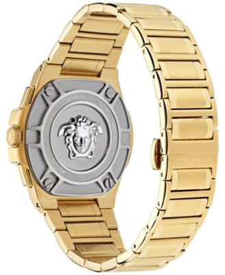 Men's Greca Extreme Swiss Chronograph Gold-Tone Stainless Steel Bracelet Watch 45mm