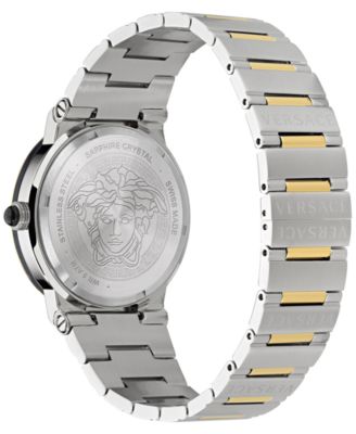 Women's Swiss Greca Logo Two-Tone Stainless Steel Bracelet Watch 38mm