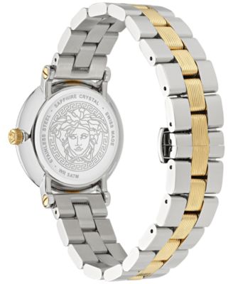 Women's Swiss Greca Flourish Two-Tone Stainless Steel Bracelet Watch 35mm