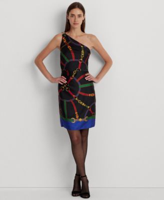 Lauren Ralph Lauren - Women's Printed One-Shoulder Sheath Dress