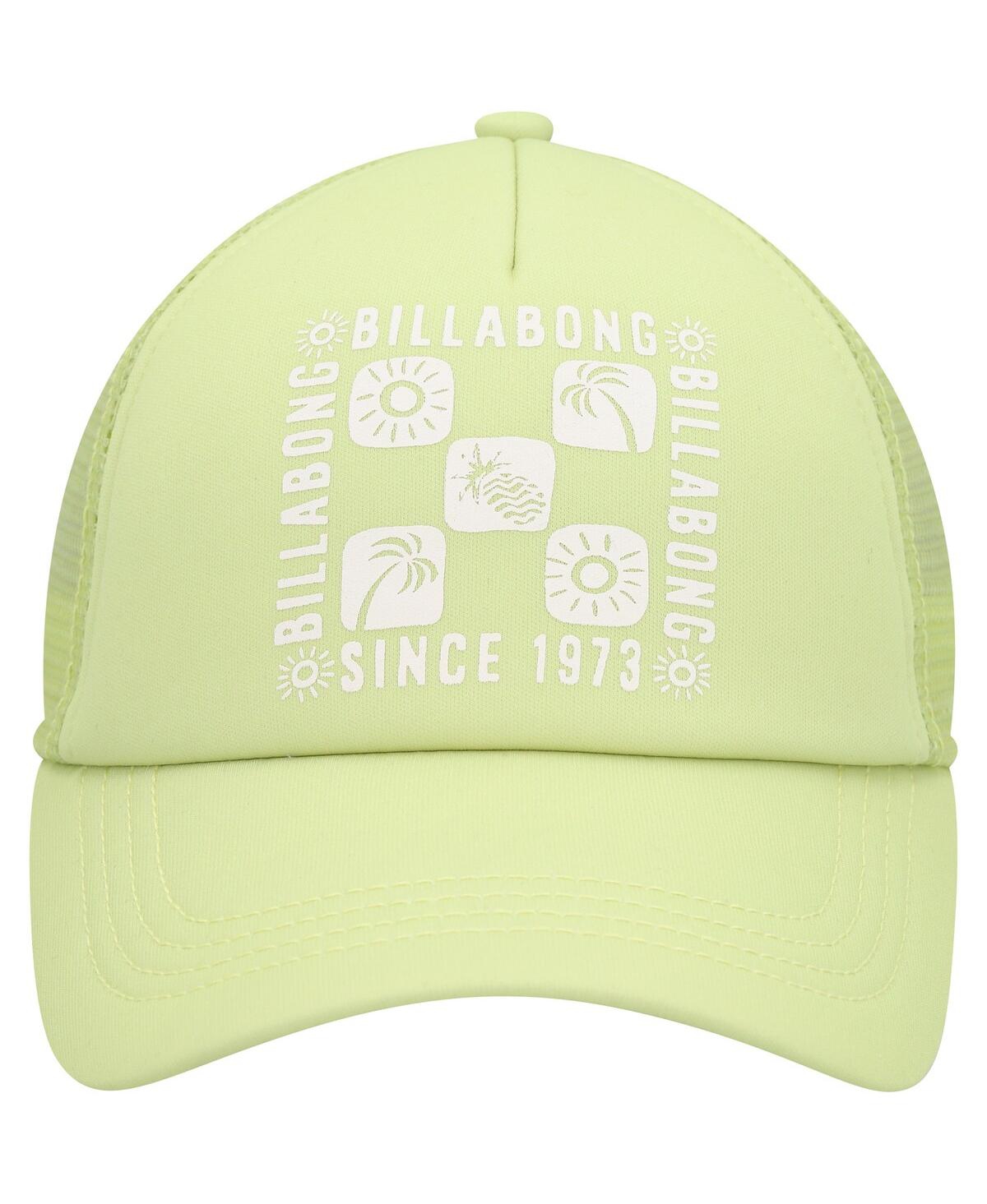 Shop Billabong Big Girls  Neon Green Ohana Trucker Snapback Hat