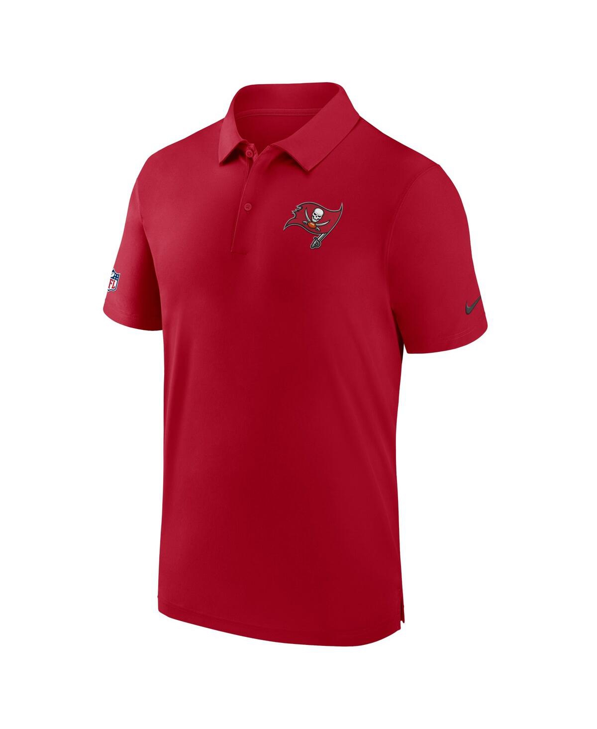 Shop Nike Men's  Red Tampa Bay Buccaneers Sideline Coaches Performance Polo Shirt
