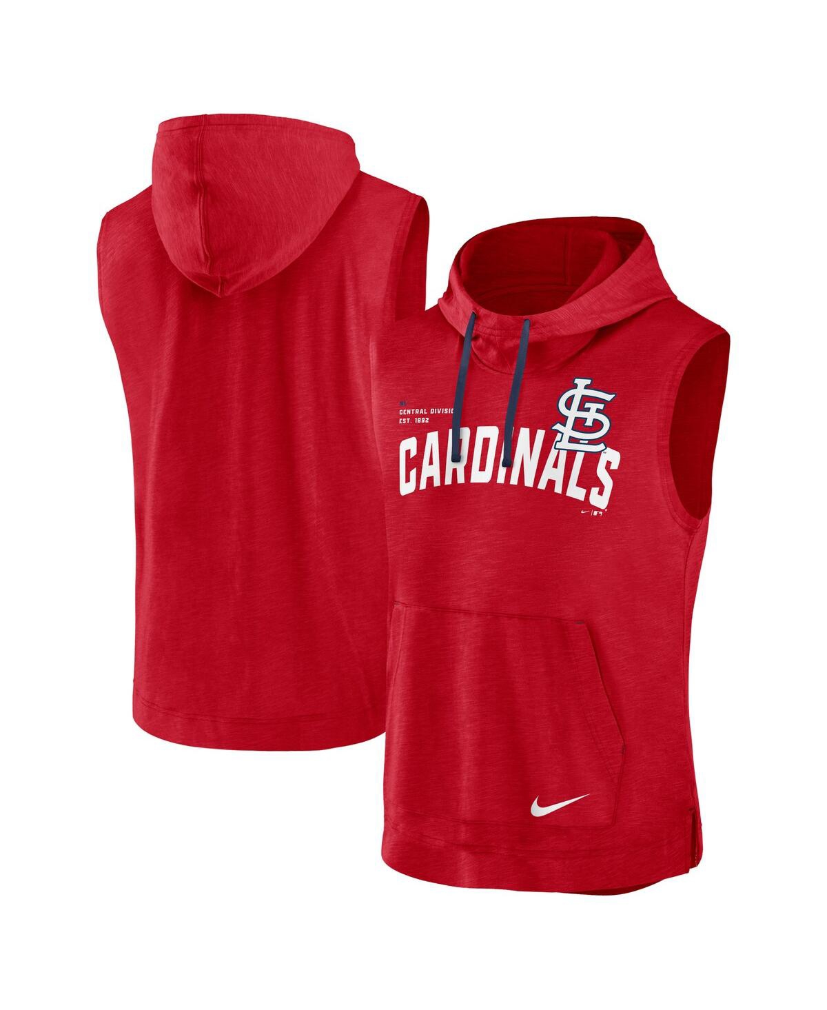 Nike Men's  Red St. Louis Cardinals Athletic Sleeveless Hooded T-shirt