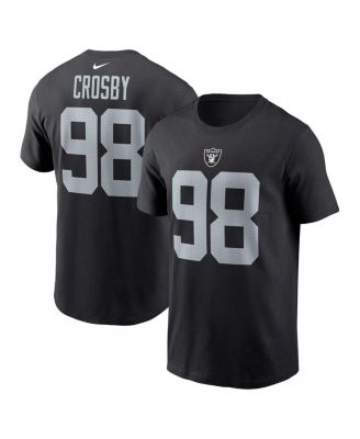 Nike Men's Maxx Crosby Black Las Vegas Raiders Player Name and Number T- shirt - Macy's