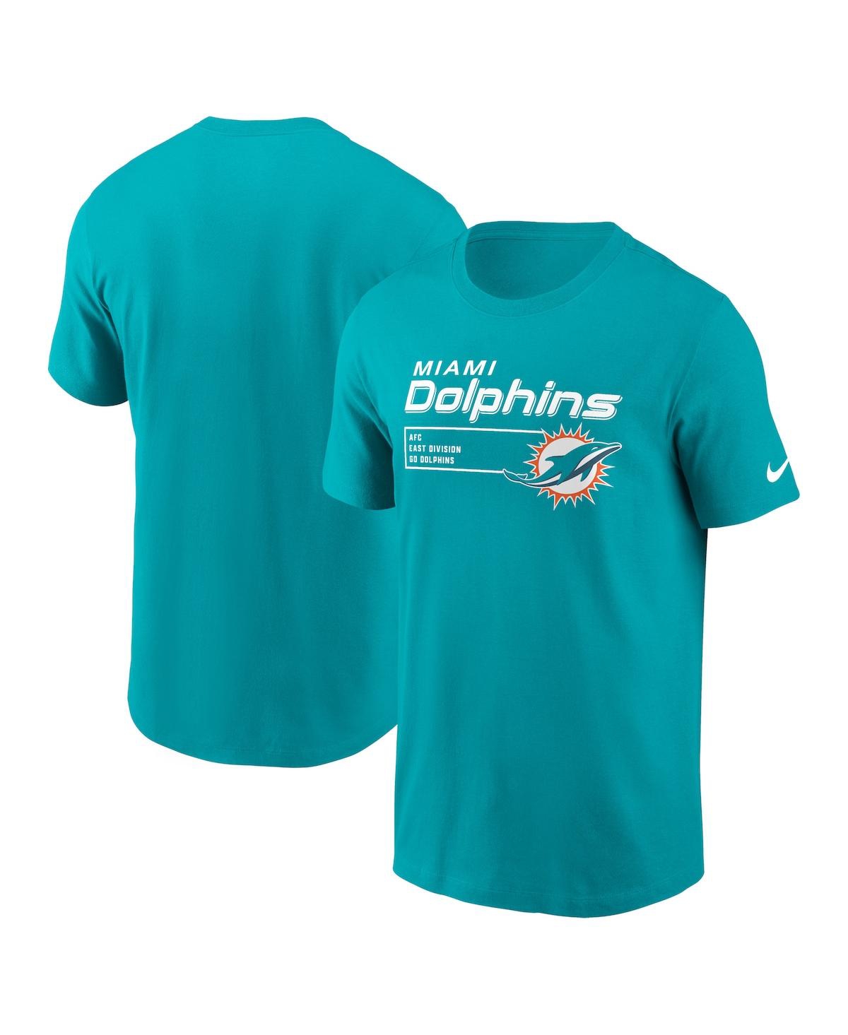 Nike Men's  Aqua Miami Dolphins Division Essential T-shirt