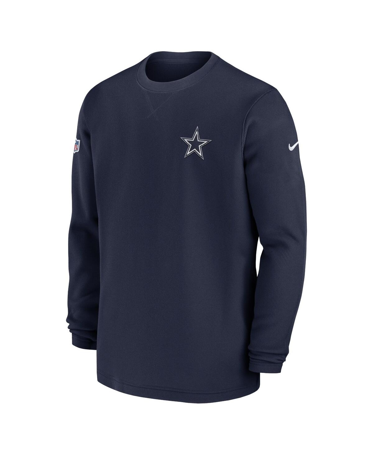 Dallas Cowboys New Era Navy Off-Sides Long Sleeve Dri-Tek T-Shirt