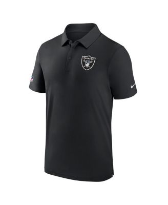 Men's Black Las Vegas Raiders Sideline Coaches Performance Polo Shirt