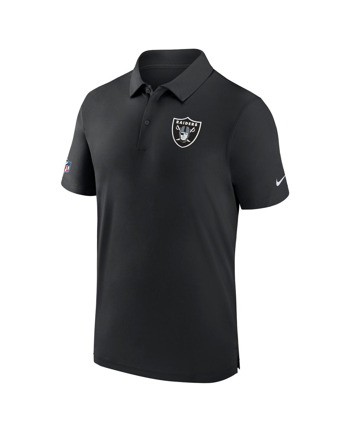 Shop Nike Men's  Black Las Vegas Raiders Sideline Coaches Performance Polo Shirt