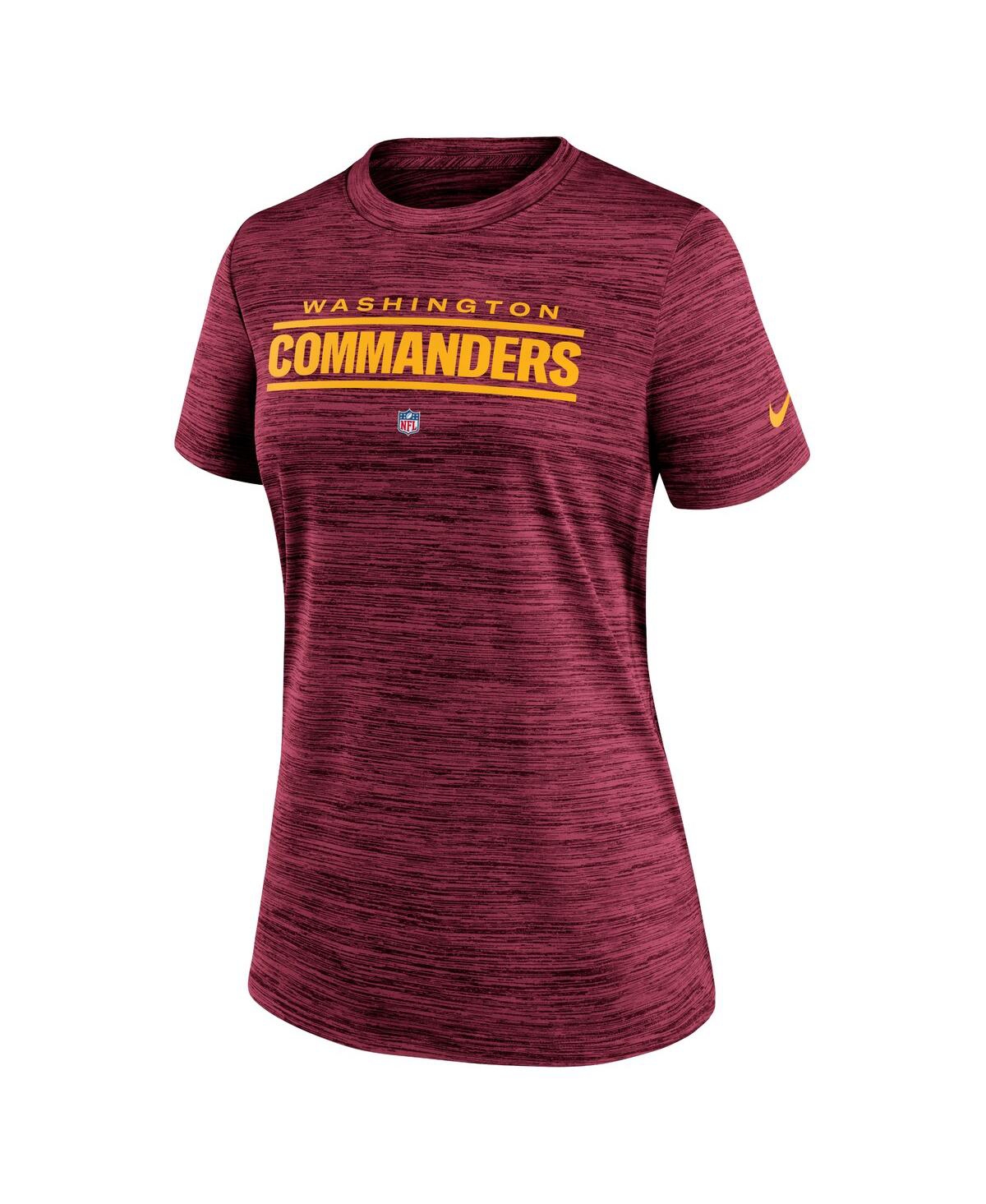 Shop Nike Women's  Burgundy Washington Commanders Sideline Velocity Performance T-shirt