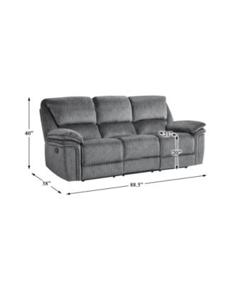 White Label Andes 89" Double Reclining Sofa