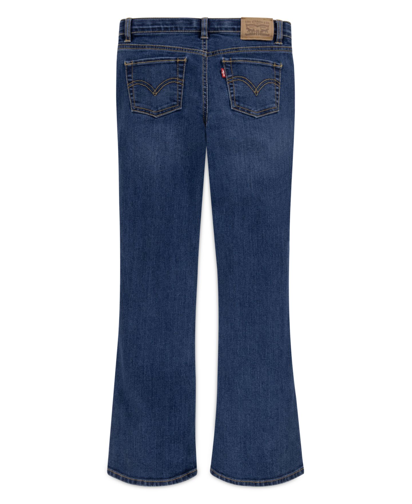 Джинсы Levi's Mid-Rise Classic Bootcut Denim Jeans для девочек, цвет: Синий — фото 2