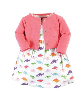 Baby Girls Hudson Lightweight Cotton Dress and Cardigan Set