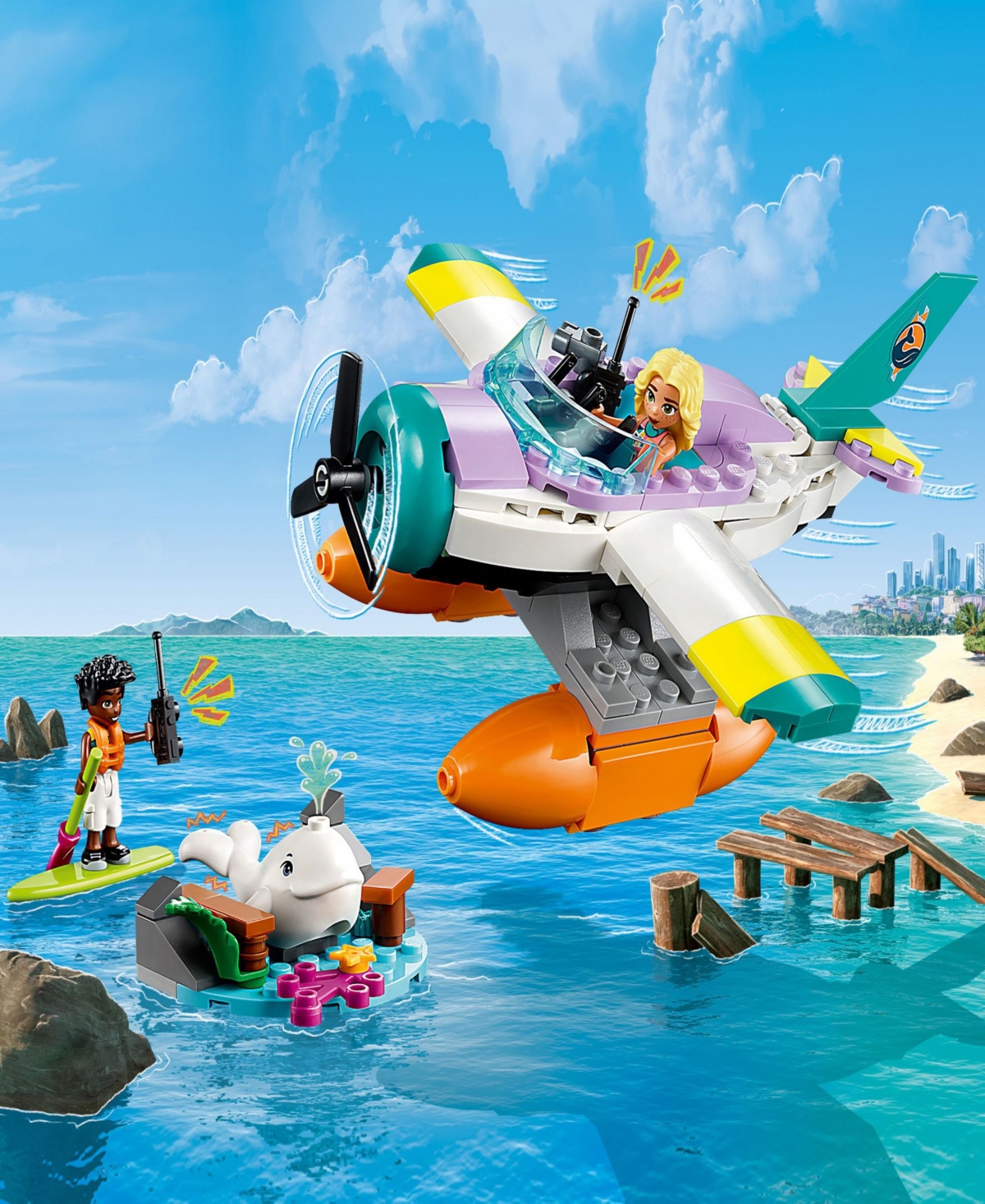 Shop Lego Friends 41752 Sea Rescue Plane Toy Adventure Building Set In Multicolor
