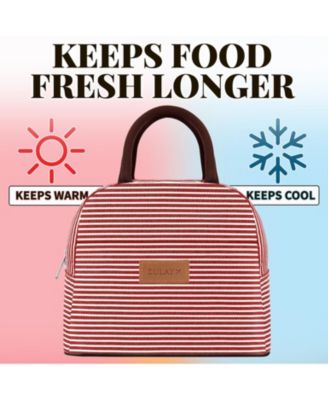 Insulated Tote Lunch Bag With Soft Padded Handles