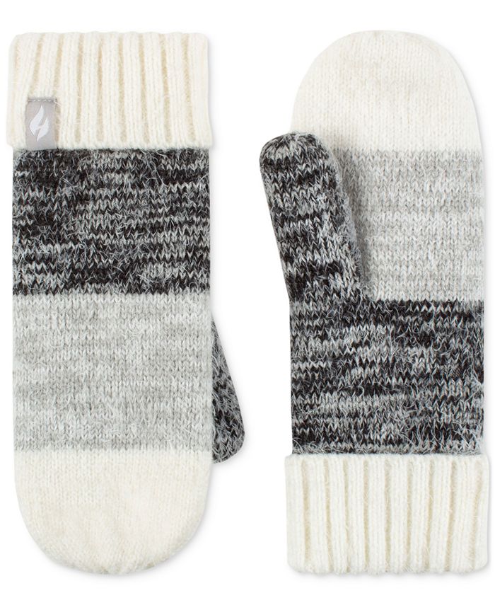 Heat Holders Sloane Feather Knit Mittens Macy's