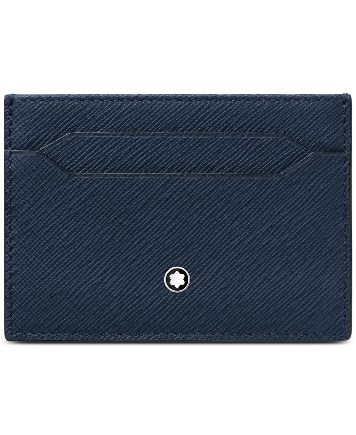Montblanc Sartorial Leather Card Holder In Blue