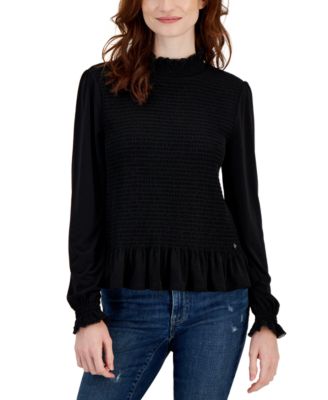 Tommy Hilfiger - Women's Smocked Long-Sleeve Top